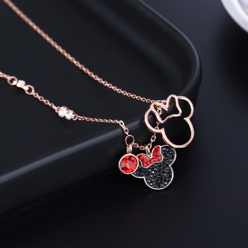 ‼️READY‼️KALUNG WANITA MICKEY MOUSE  TITANIUM LAPIS EMAS 18K - KALUNG TITANIUM ANTI KARAT - NECKLACE