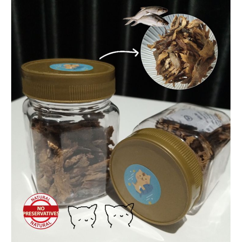 Snack cemilan kucing homemade fish jerky bites