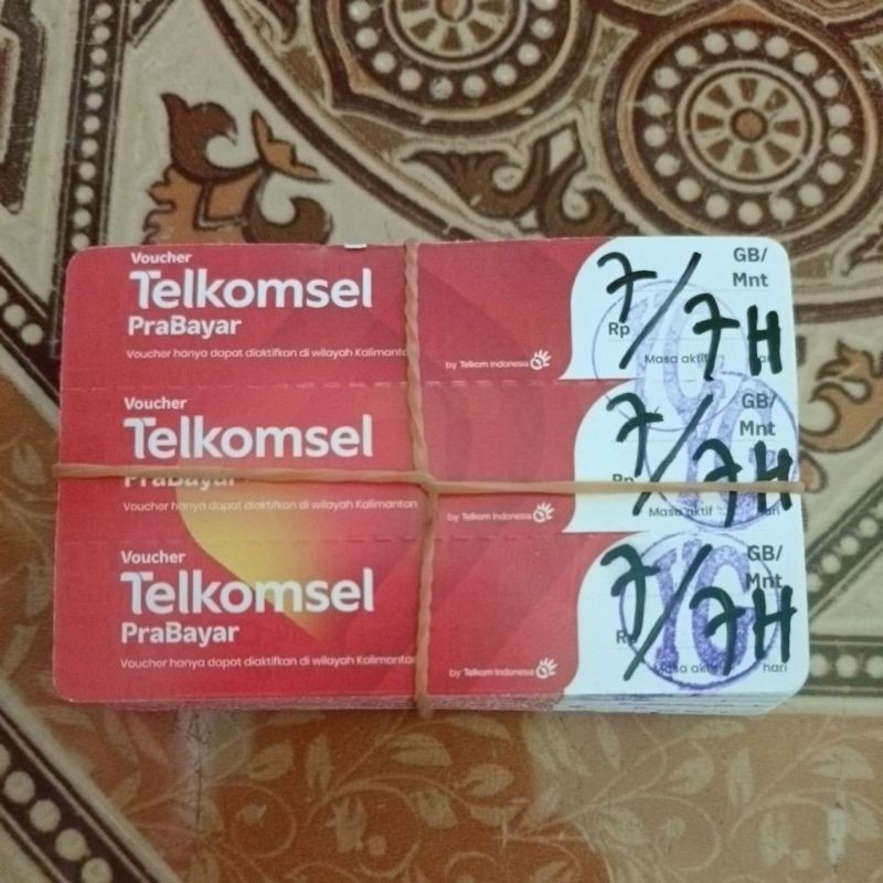 Voucher Telkomsel 7gb / 7 hari Kalimantan