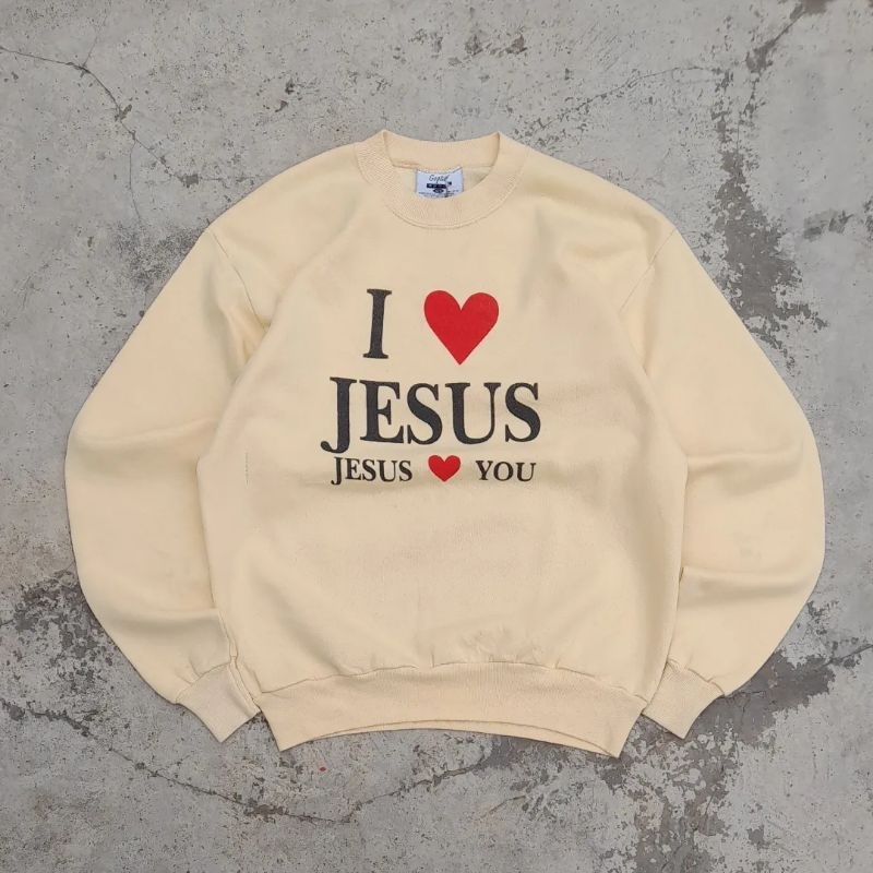 Jesus Sweatshirt Vintage by ghoper sport