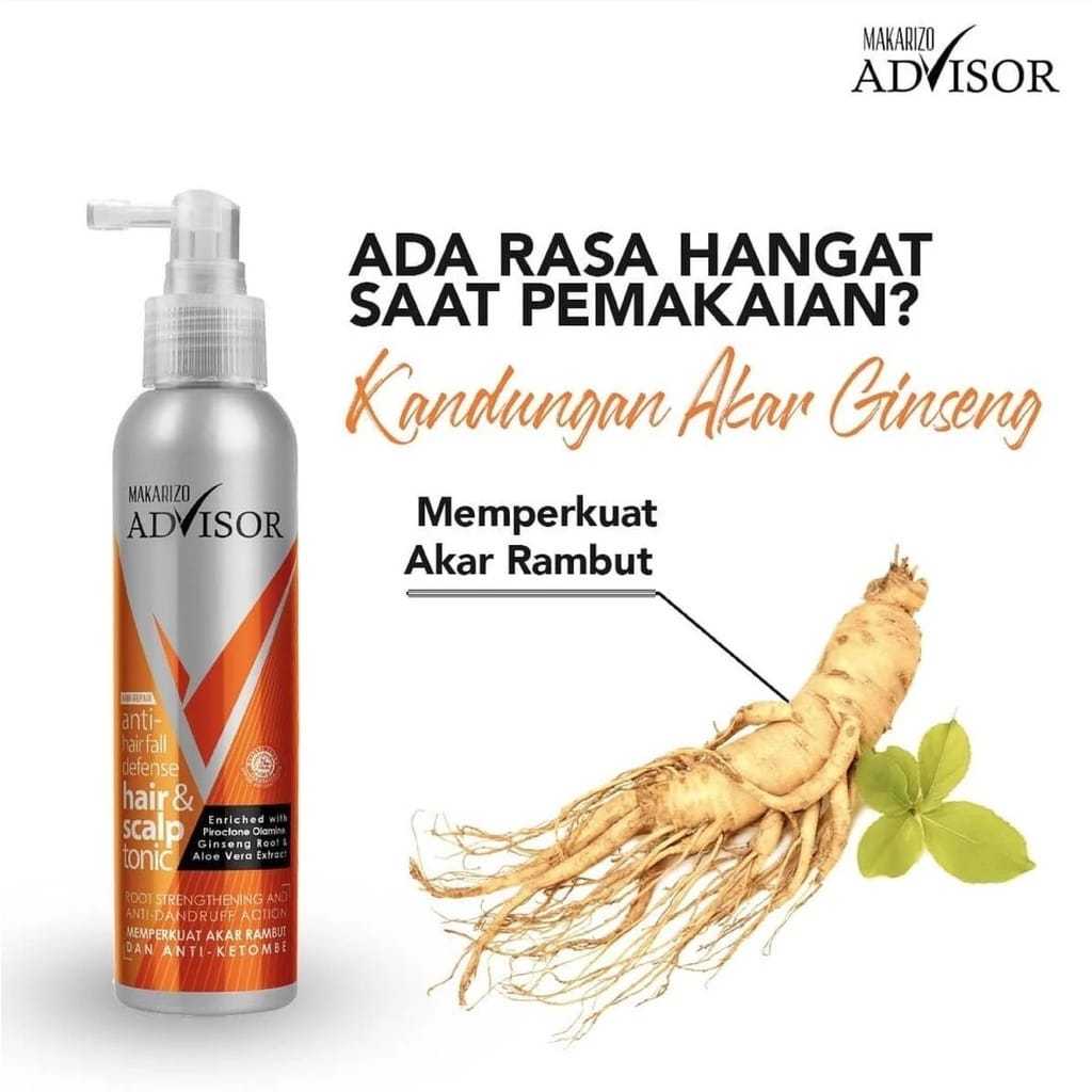 Makarizo Advisor Hair &amp; Scalp Tonic 65ml / Perawatan Rambut Rontok &amp; Mengurangi Ketombe