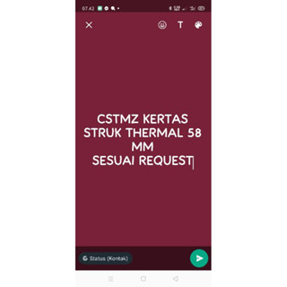 

KERTAS CETAK STRUK THERMAL 58MM