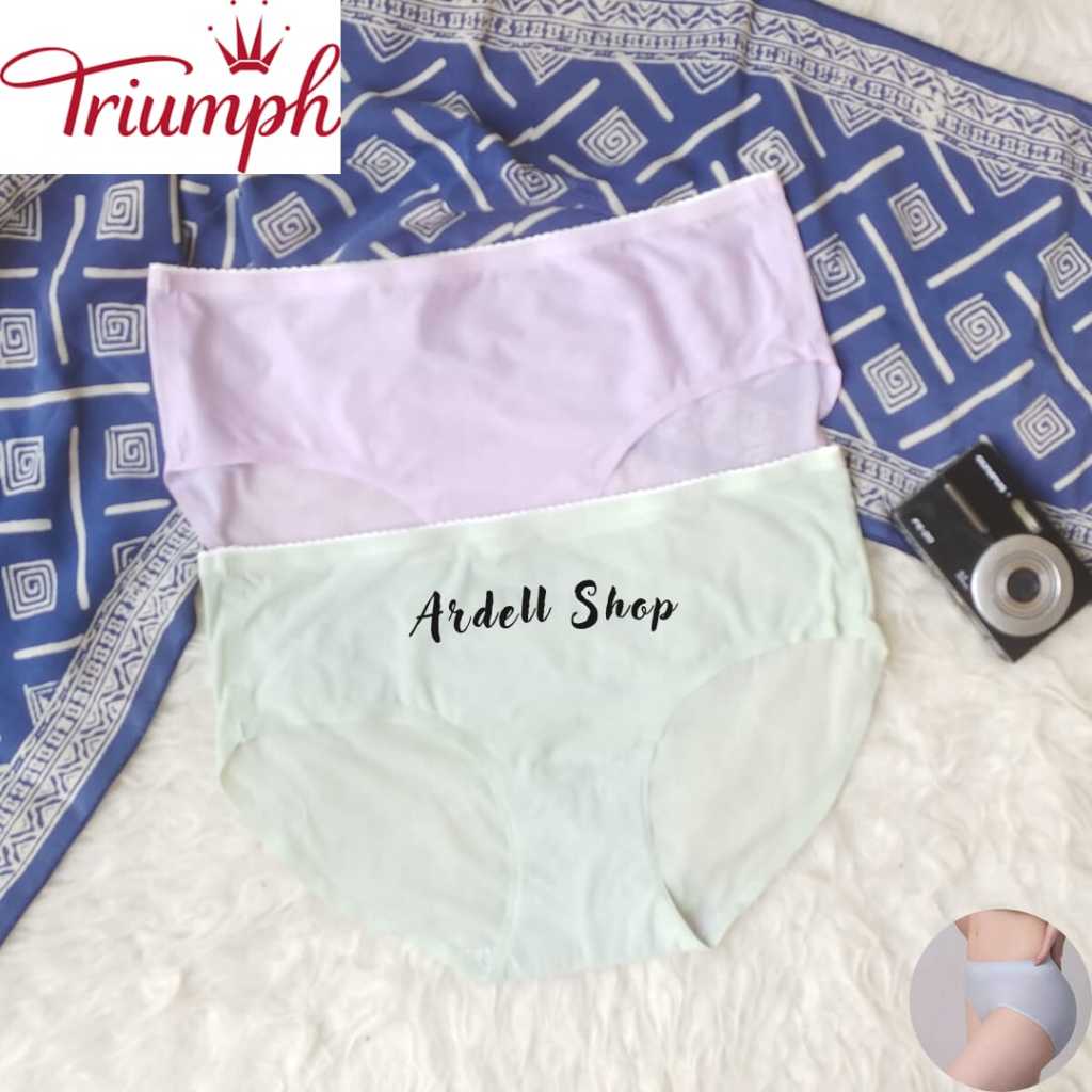 AT TRIUMPH CELANA DALAM WANITA SEAMLESS MID WAIST POLOS TRANSPARAN XL STS