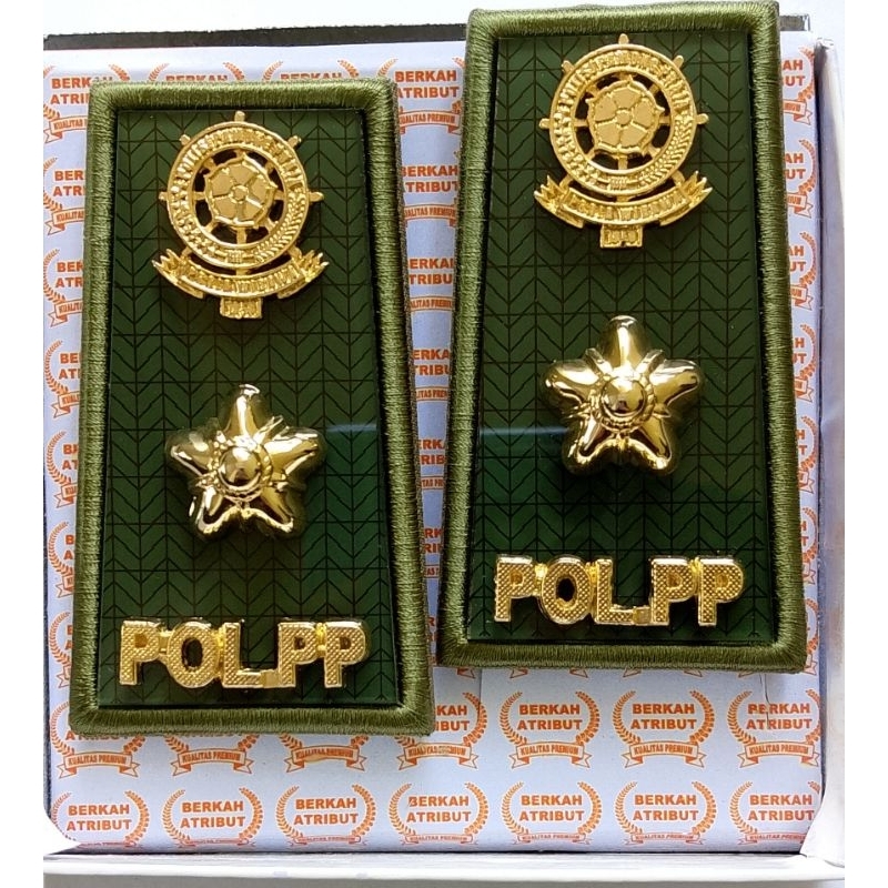 Pangkat Pdh Pol pp 3D Setir Kain Akrilik