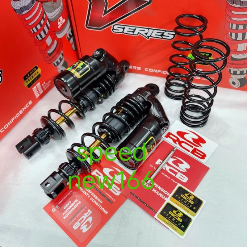 SHOCK SHOCKBEREAKER RCB VD BLACK SERIES PREMIUM  - 330MM -350MM  X MAX -PXC150-PCX160-  N MAX OLD -N