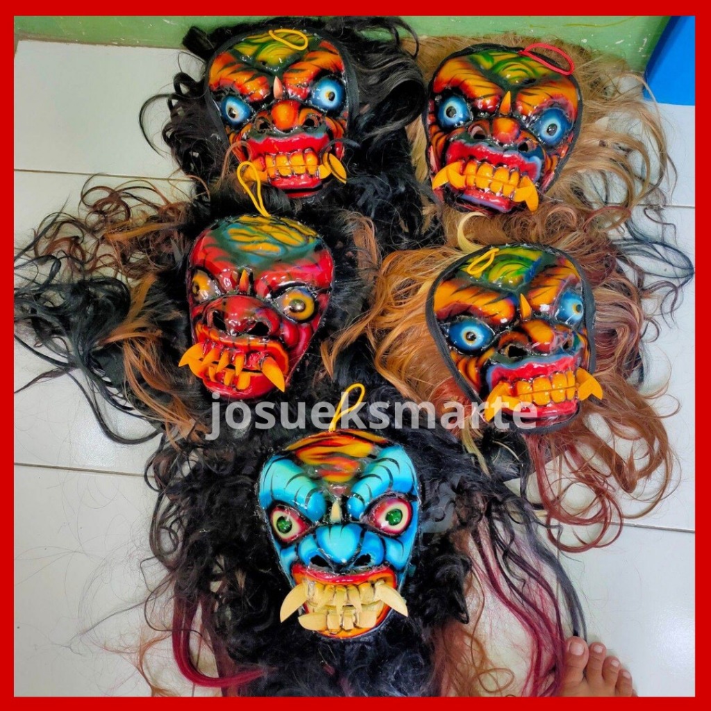 《 BISA COD 》 TOPENG GEDRUK MIKA / Topeng Buto Gedruk / Mainan anak Rampak Buto / Topeng Buto Gedruk 