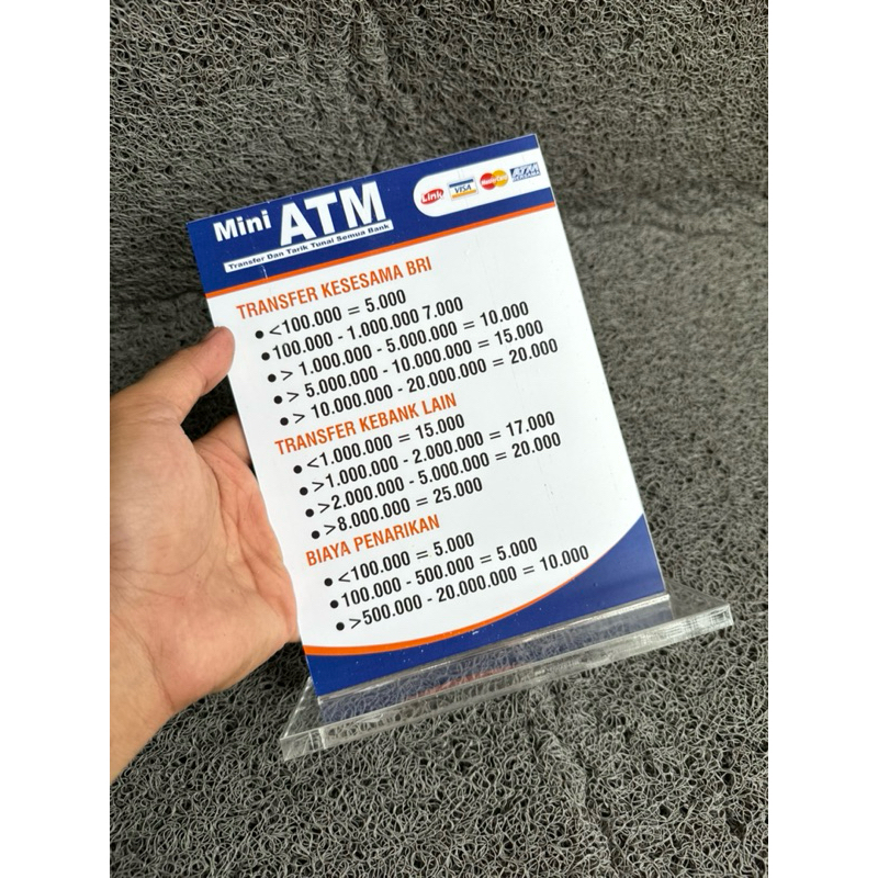 

FREE REQUEST DAFTAR TARIF AGEN BANK AKRILIK 20x15