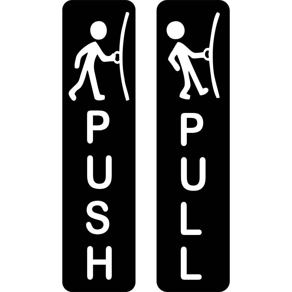 

Push Pull Sign Board Akrilik Papan Tanda PUSH PULL