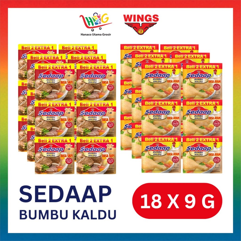 

Sedaap Bumbu Kaldu (12+6) x 9gr [ 1 RTG ]