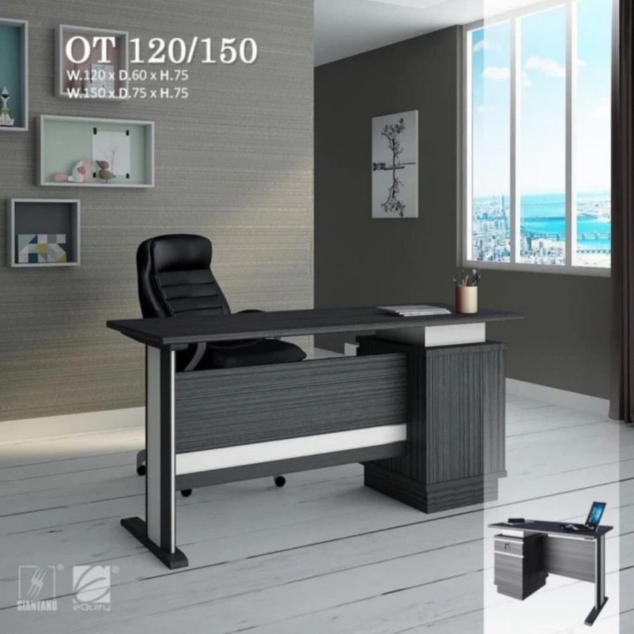MEJA KANTOR MEJA KERJA MEJA TULIS MEJA STAF MEJA KOMPUTER MINIMALIS MEJA SIANTANO OT 120 OT 150