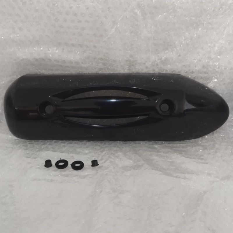 COVER TUTUP KNALPOT / TAMENG PELINDUNG KNALPOT HONDA SCOOPY ESP 2016 HITAM ORIGINAL