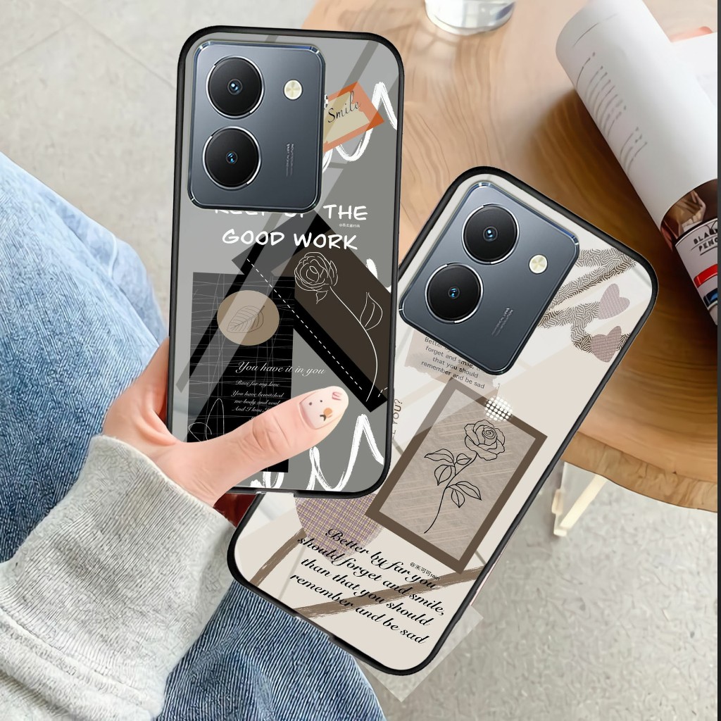 Case Kaca VIVO Y36 - Kesing Hp VIVO Y36  - Case Kaca Kilau VIVO Y36  - Case VIVO Y36 (GC171)