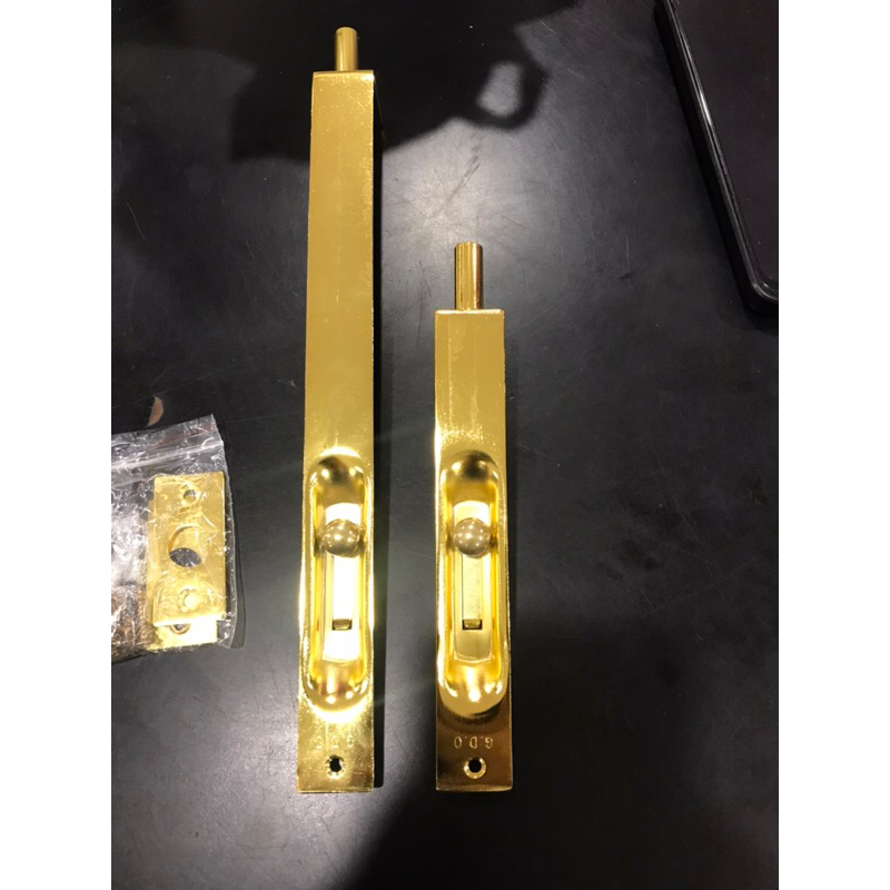 Grendel Tanam Set 6"+10" warna gold| Slot Pintu | Flush Bolt