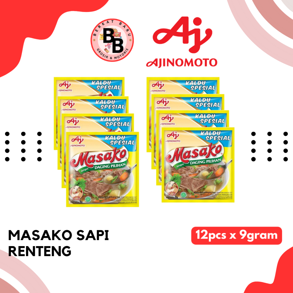 

[BB SEMBAKO] MASAKO KALDU BUBUK SAPI & AYAM 9GRAM HARGA PER RENTENG ISI 12PCS