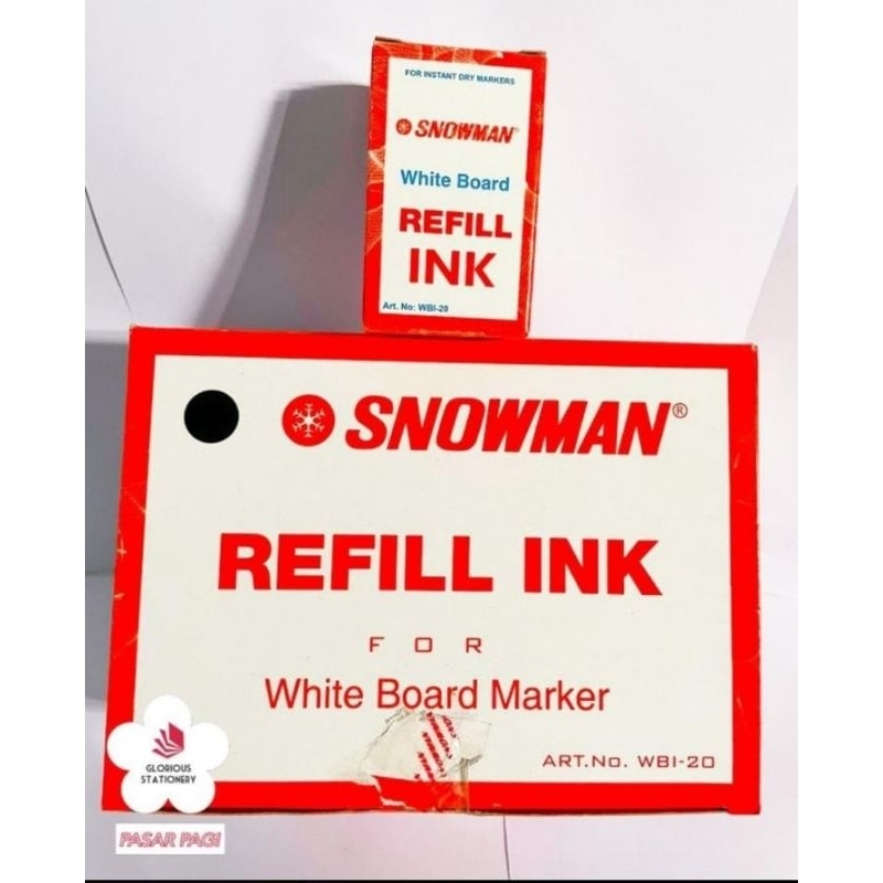 

isi tinta spidol whiteboard merk Snowman