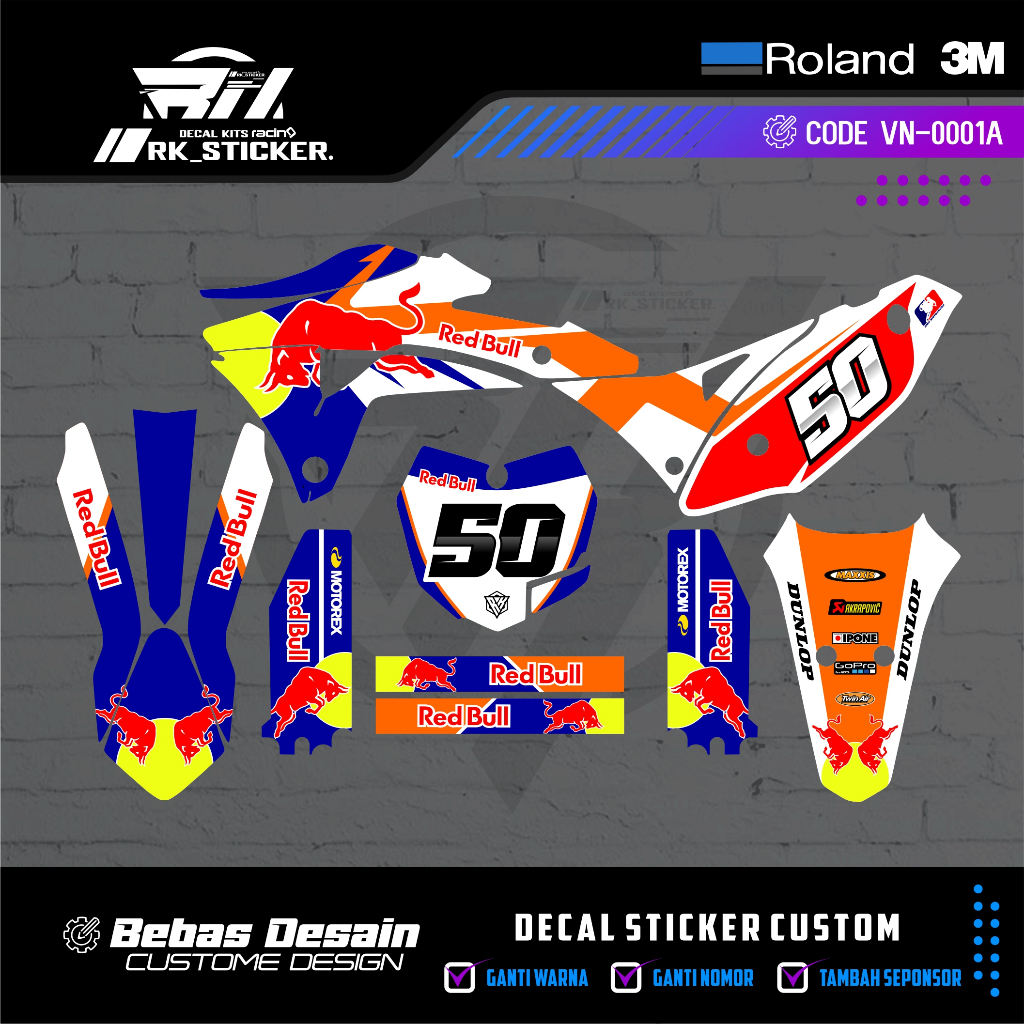 DECAL KLX GORDON STRIPING KLX GORDON FREE CUSTOME DESIGN