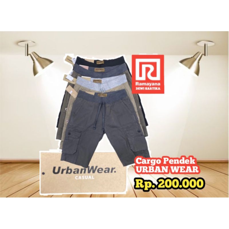 M2D_CELANA CARGO PENDEK PRIA/BRAND ORIGINAL URBAN WEAR/RAMAYANA DEWI SARTIKA