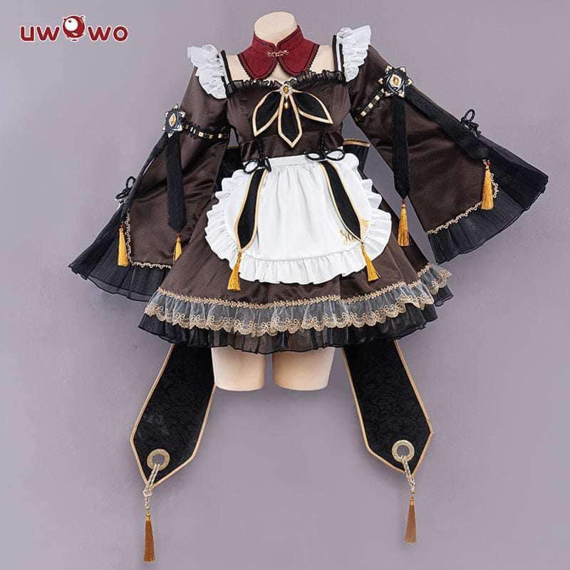 ✨READY ✨ Uwowo - Hutao Maid Genshin Impact Costume Cosplay