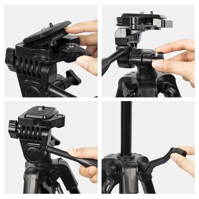 Tripod 3366 140cm Kamera/Handphone +Holder U dan Sarung Tripod-4