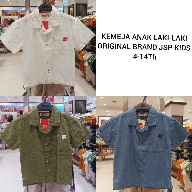 KEMEJA ANAK LAKI-LAKI ORIGINAL BRAND JSP KIDS (4-14TH) T241