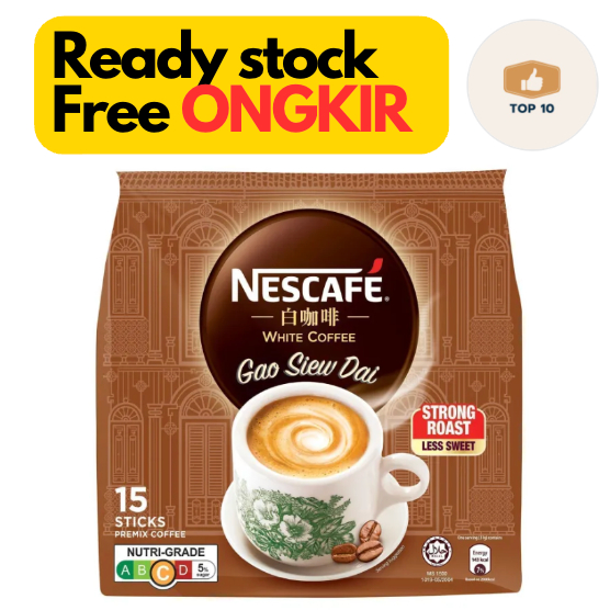 

Nescafe White Coffee Gao Siew Dai 15 PCS / NESCAFE KURANG MANIS SINGAPORE