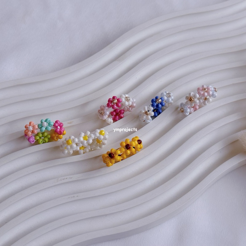 YMPROJECTS • READY STOCK 1 PCS CINCIN HANDMADE MANIK BEADS BUNGA DAISY KOREA DAISSY (BELI 5 GRATIS 1)