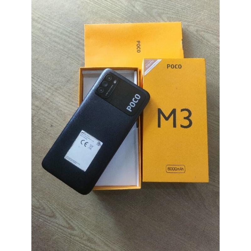 POCO M3 RAM 6/128 FULLSET ORIGINAL SECOND BEKAS