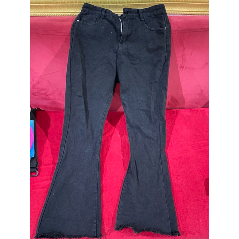 preloved jeans haighwaist cutbray rawis UK L