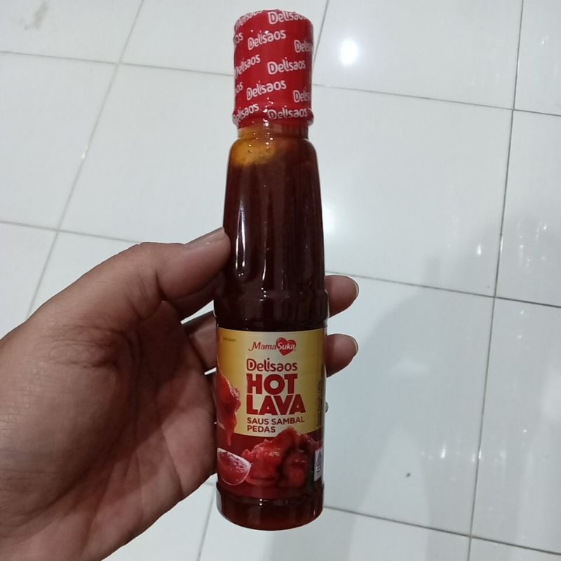 

Mahbubah - Delisaos Hot Lava 160 g Saus Sambal Pedas Botol