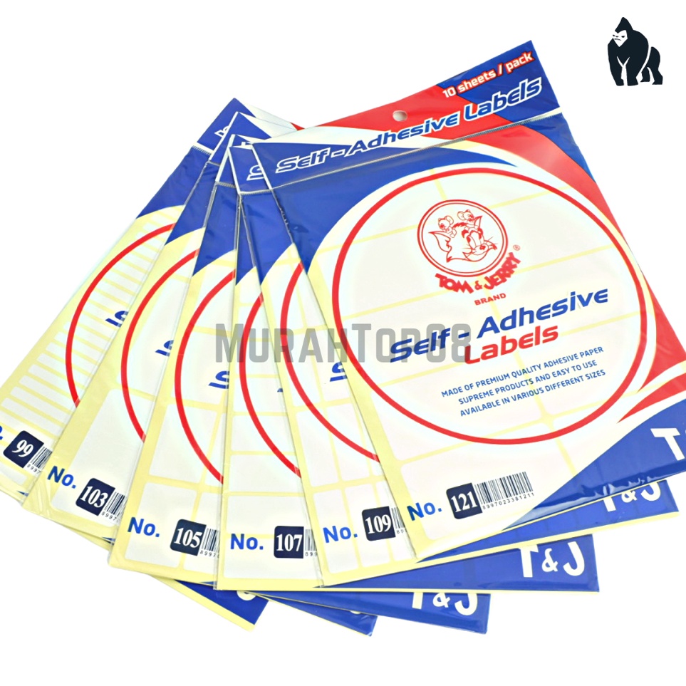

➪➽✳✧ Label Tom and Jerry / Sticker Tom & Jerry / Self Adhesive Labels [1 PACK isi 10 LEMBAR]