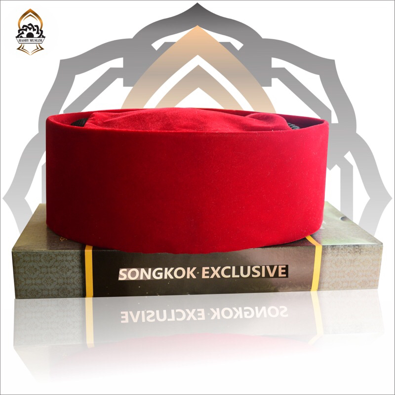 songkok peci merah/peci palang pintu/peci betawi/peci merah/peci alfia/songkok alfia