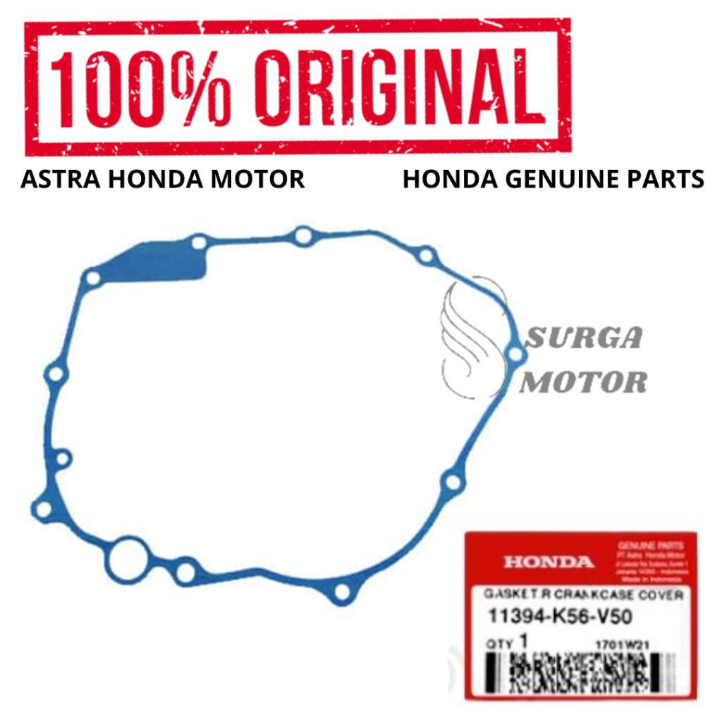 Gasket R Crankcase Cover CBR 150R New CB150R StreetFire Supra GTR 150 Original Honda AHM 11394-K56-V