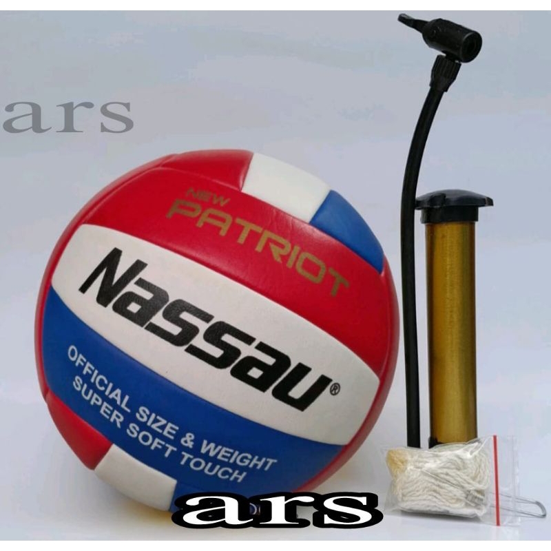 BOLA VOLLY NASSAU ORIGINAL JAHIT MESIN 100% REALPICT