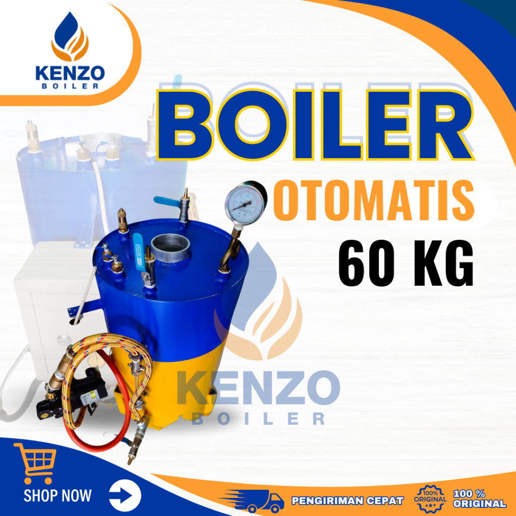 KENZO BOILER | Boiler Otomatis 60kg Kenzo Boiler | Tabung Boiler Setrika Uap | Tabung Boiler 60 kg |