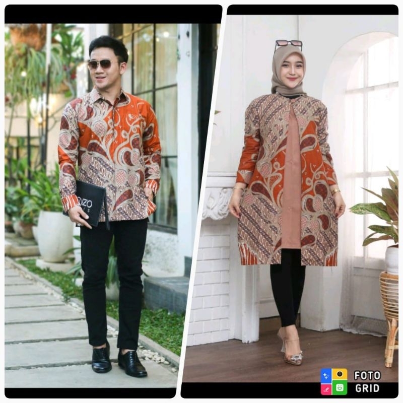 kemeja batik couple dengan balero