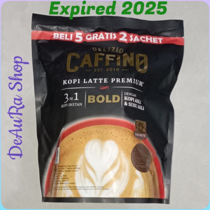 

Caffino Bold Delizio Kopi Latte Premium 5+2 Sachet