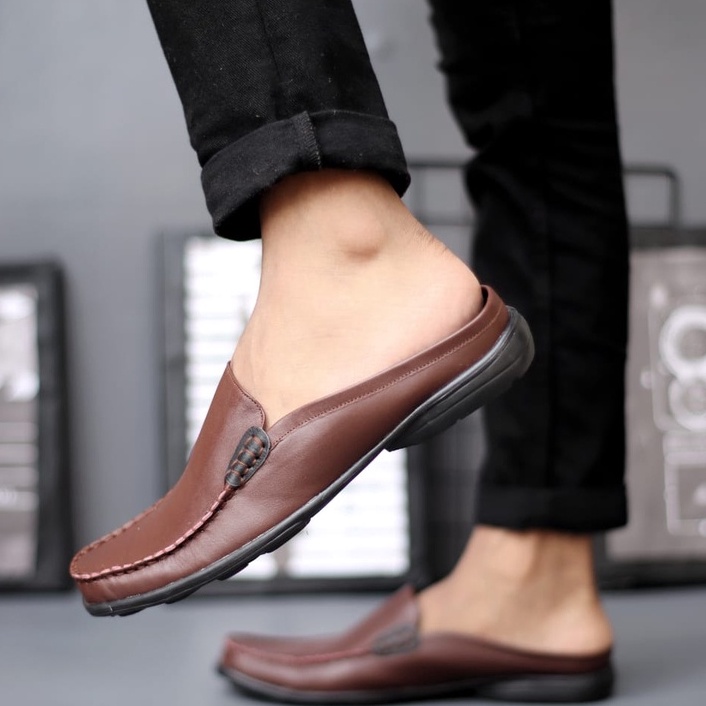 Harga Miringm3M7y GRANDABLE - Sepatu Sandal Kulit Asli Pria Bustong Selop - Joziy