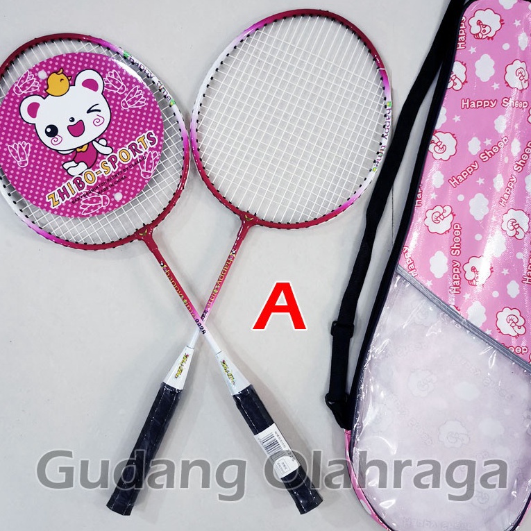 ✶Paling Laris,,✶ Raket Badminton Anak Isi 2 pcs / Raket Bulutangkis Anak Junior Satu Set Murah dan B