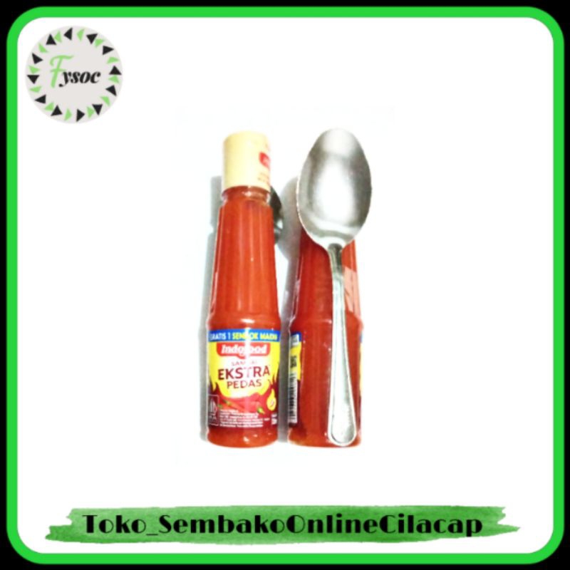 

SAMBAL INDOFOOD EXTRA PEDAS 135ML BOTOL | SAOS GRATIS 1 PCS SENDOK MAKAN