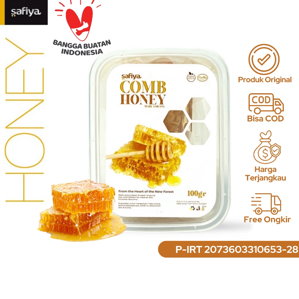 

➲➛☆ Madu Sarang Asli 100 gr Raw Honey Comb Authentic Safiya Food Diskon