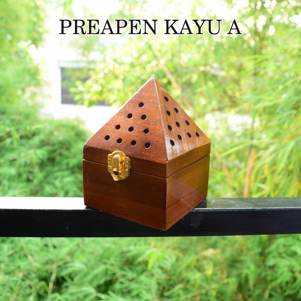 Prapen Kayu Bentuk Kerucut/ Mabkhara / Tempat Bukhur / Prapen Kerucut/ Tempat Bukhur Unik Piramid