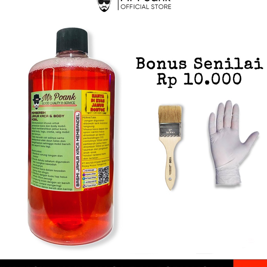 Terlaris Mr Poank Cairan Pembersih Jamur Kaca Dan Body Mobil Terbaik Paling Ampuh Garansi Efek Daun 