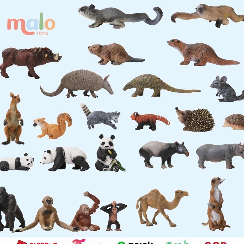 Kirim Langsung MALOTOYS - Wild Figurine Wild Animal Figure Mainan Model Toys Figur Binatang Animal M