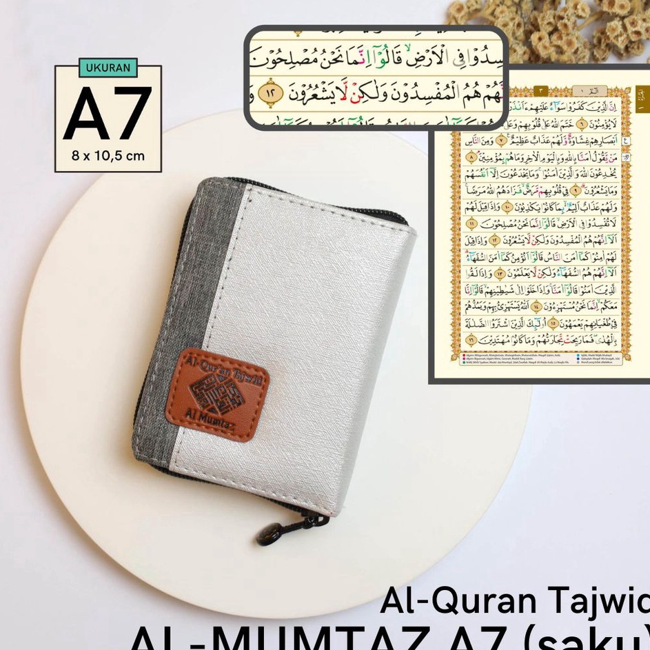 Terlaris Alquran Kecil Tilawah Al-Mumtaz A7 Resleting Saku Non Terjemah Tajwid Warna Al Quran Tanpa 
