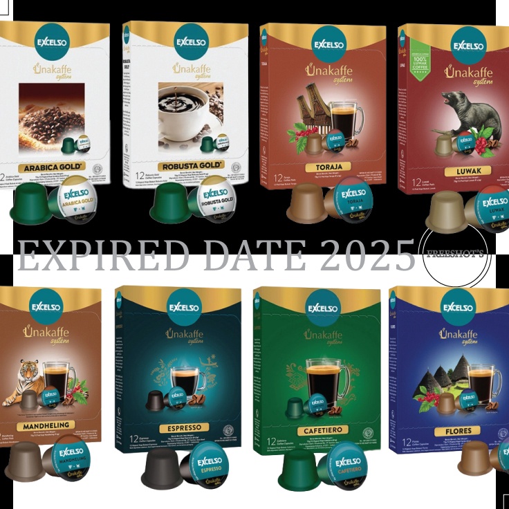 

EXCELSO CAPSULE UNAKAFFE Kopi Kapsul Ventura All Variant 12 pods