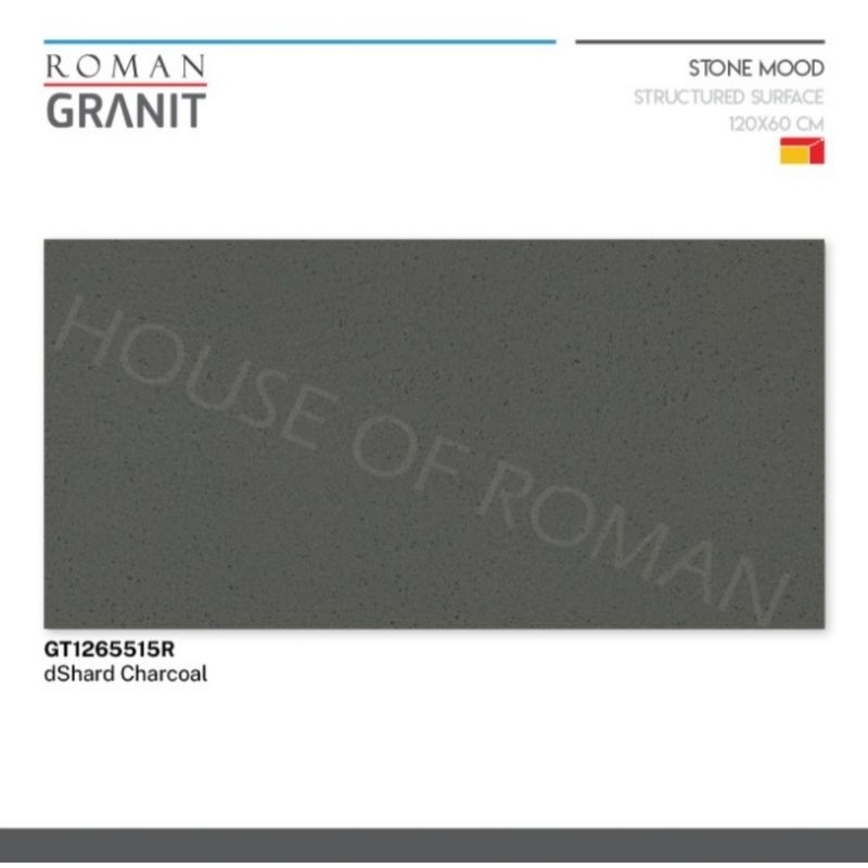 Roman Granit GT1265515R dShard Charcoal 60x120 kw1