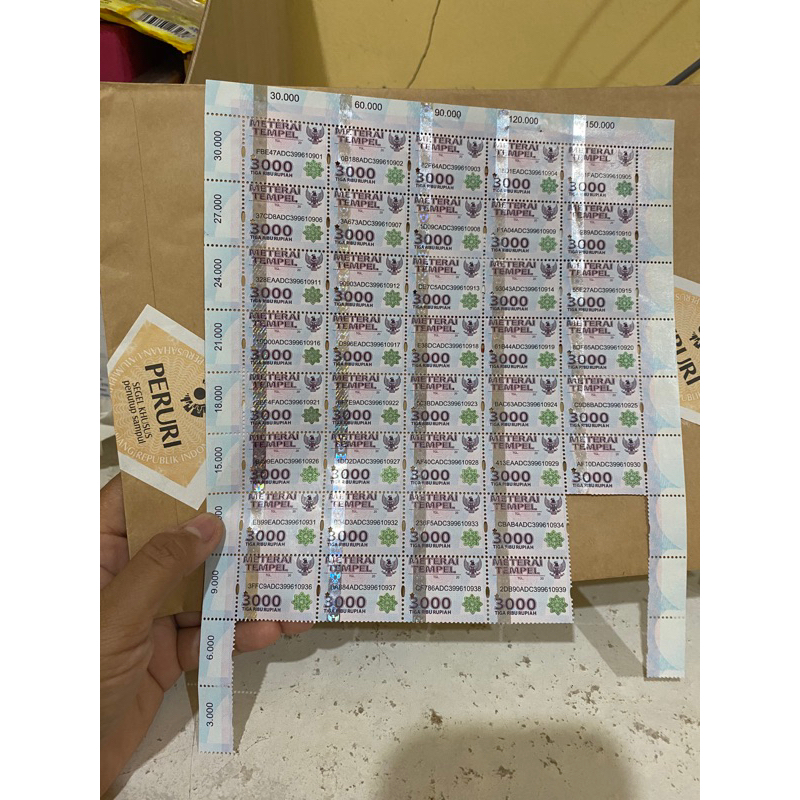 

MATERAI 3000, Asli PERURI