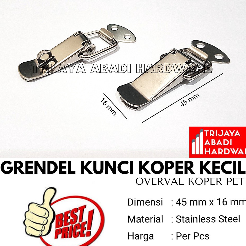 Best Seller Grendel Kunci Koper Kecil 45 mm Overval Koper Peti Stainless Steel ➠☇☆✶