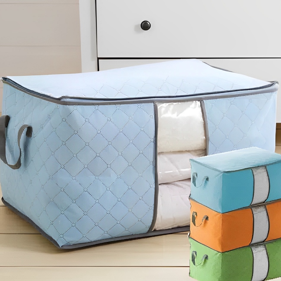 FYGALERYJAKARTA HL0037 Bamboo Storage Box Tempat Penyimpanan Baju Organizer Model Tidur