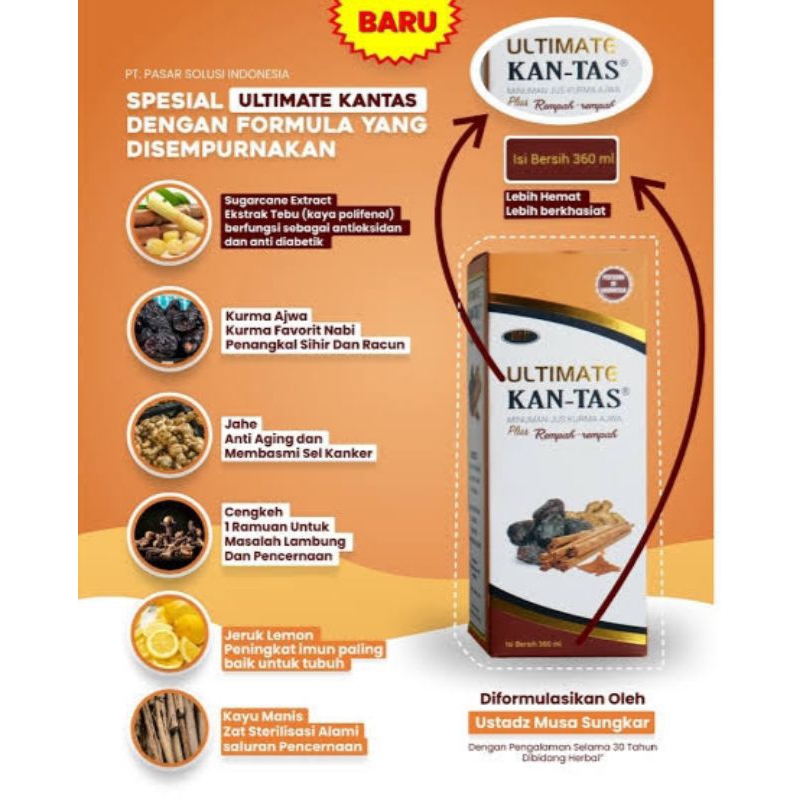 Herbal Alami Kantas ( Kanker Tuntas ) 100 % Original by Ustadz Musa Sungkar
